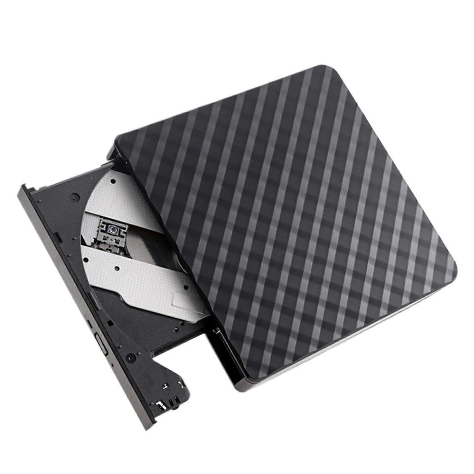 USB 3.0 External DVD Drive Burner Writer with Error Correction for Laptop and PC Black