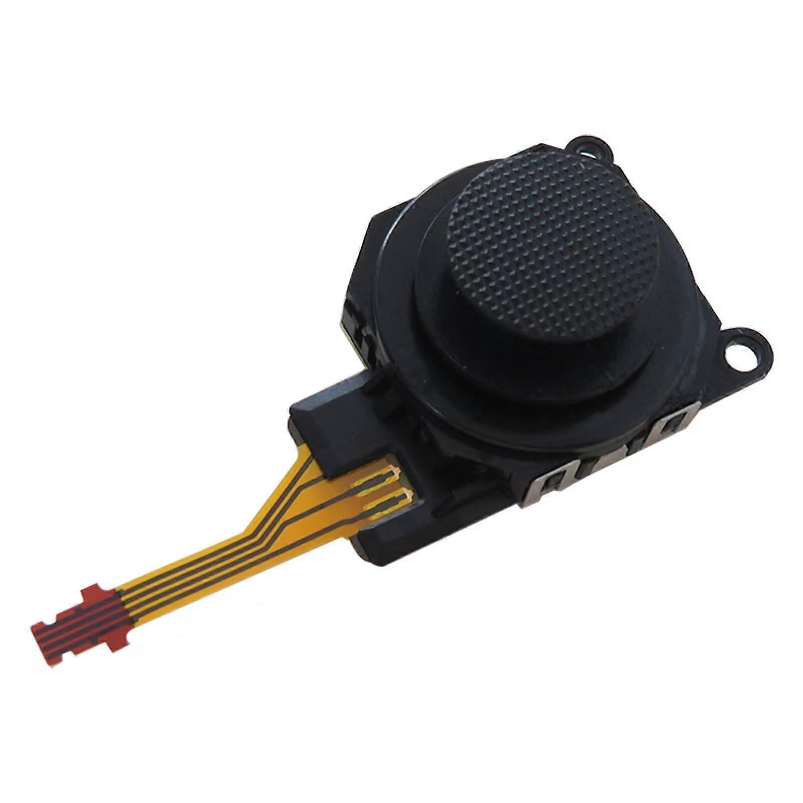 Joystick Replacement with Ergonomic Analog Thumbstick and Black Grip Cap for PSP 3000
