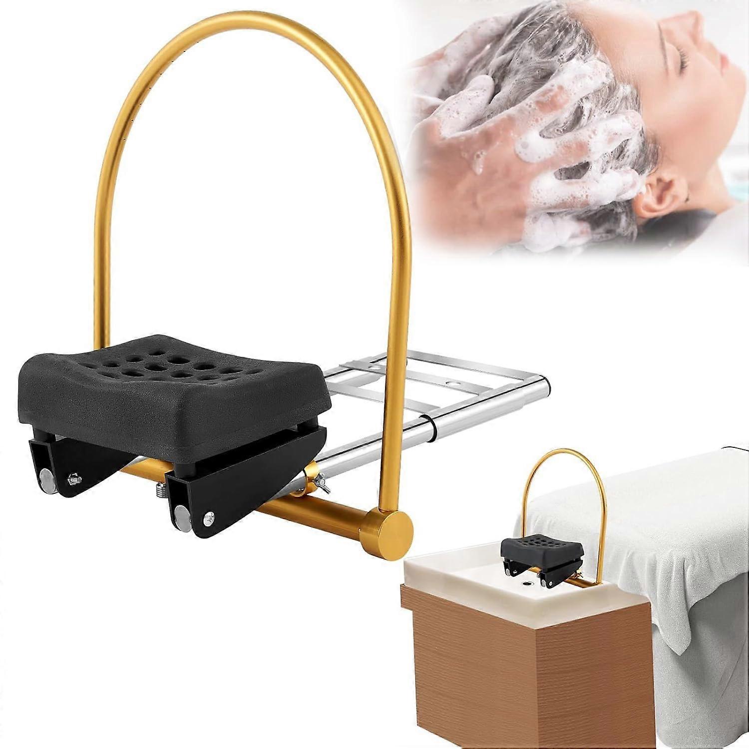 Salon Shampoo Bed Accessories with Adjustable 360° Rotating Headrest and Water Circulation Frame