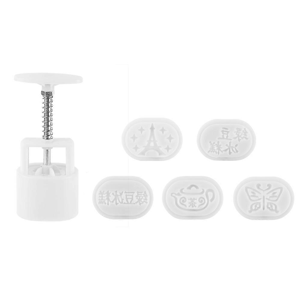 Handmade Plastic Oval Mooncake Baking Mold Baking Accessories