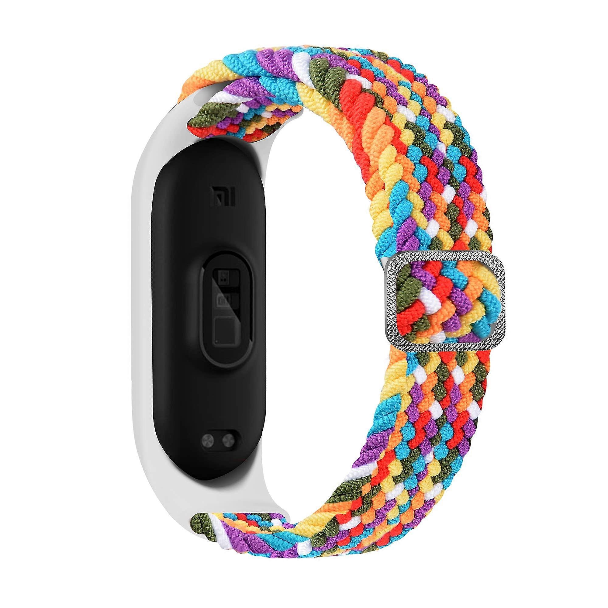 Nylon Braided Sport Loop Adjustable Breathable Replacement Strap for Xiaomi Mi Band 6 5 4 3