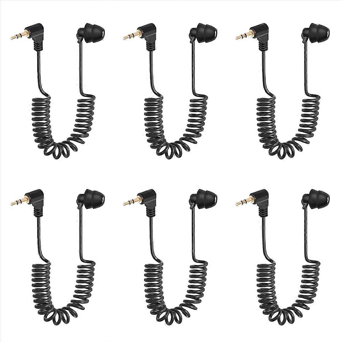 3.5mm Spring Single Side Earbuds Wired Headset for Mobile Phone MP3