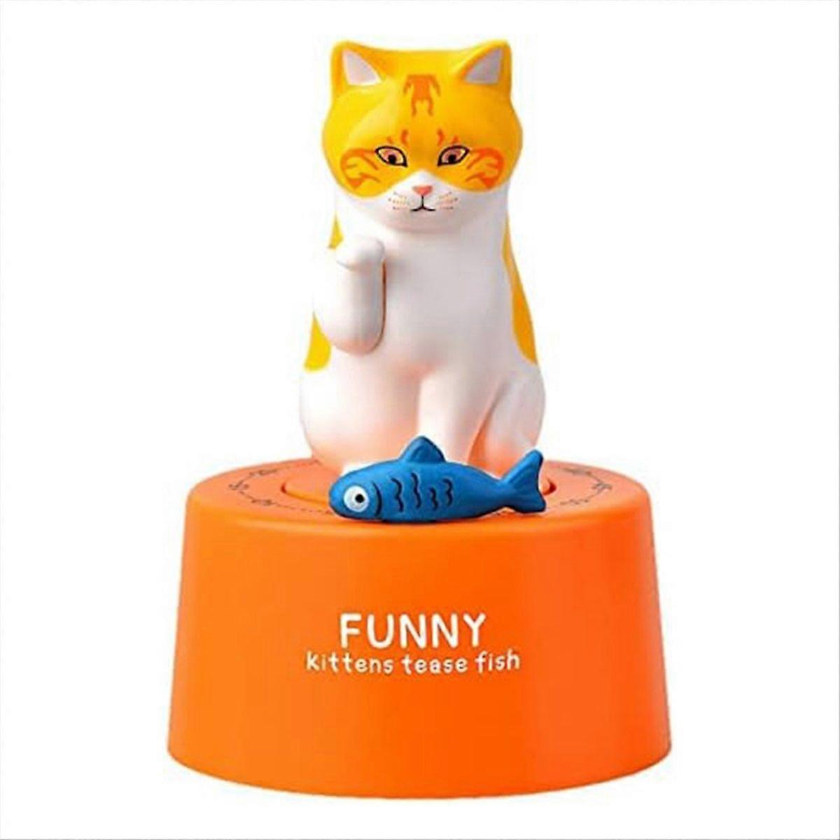 Cat Kitchen Timer, Mechanical Kitchen Tool Timer, Orange Color