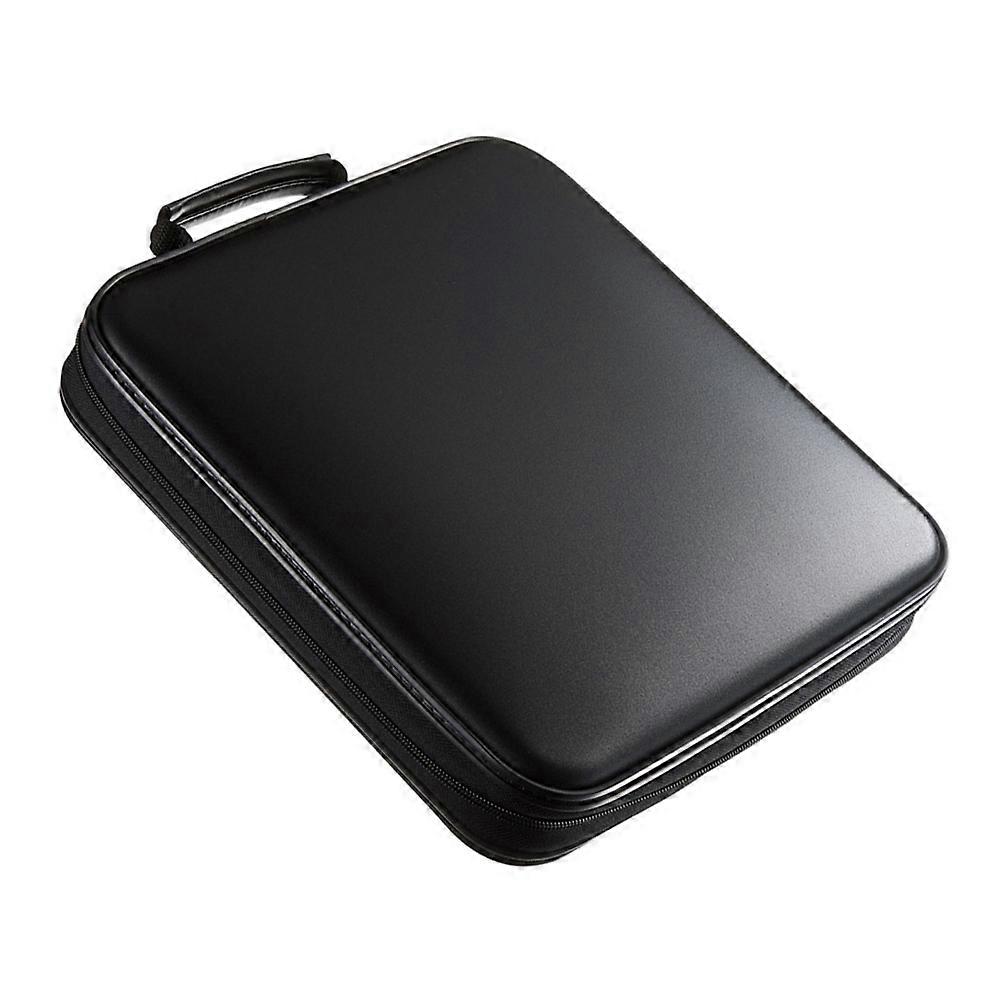 Cd Case Disc Storage Bag for Storage Use 2Pcs Black Plastic Zipper Holder