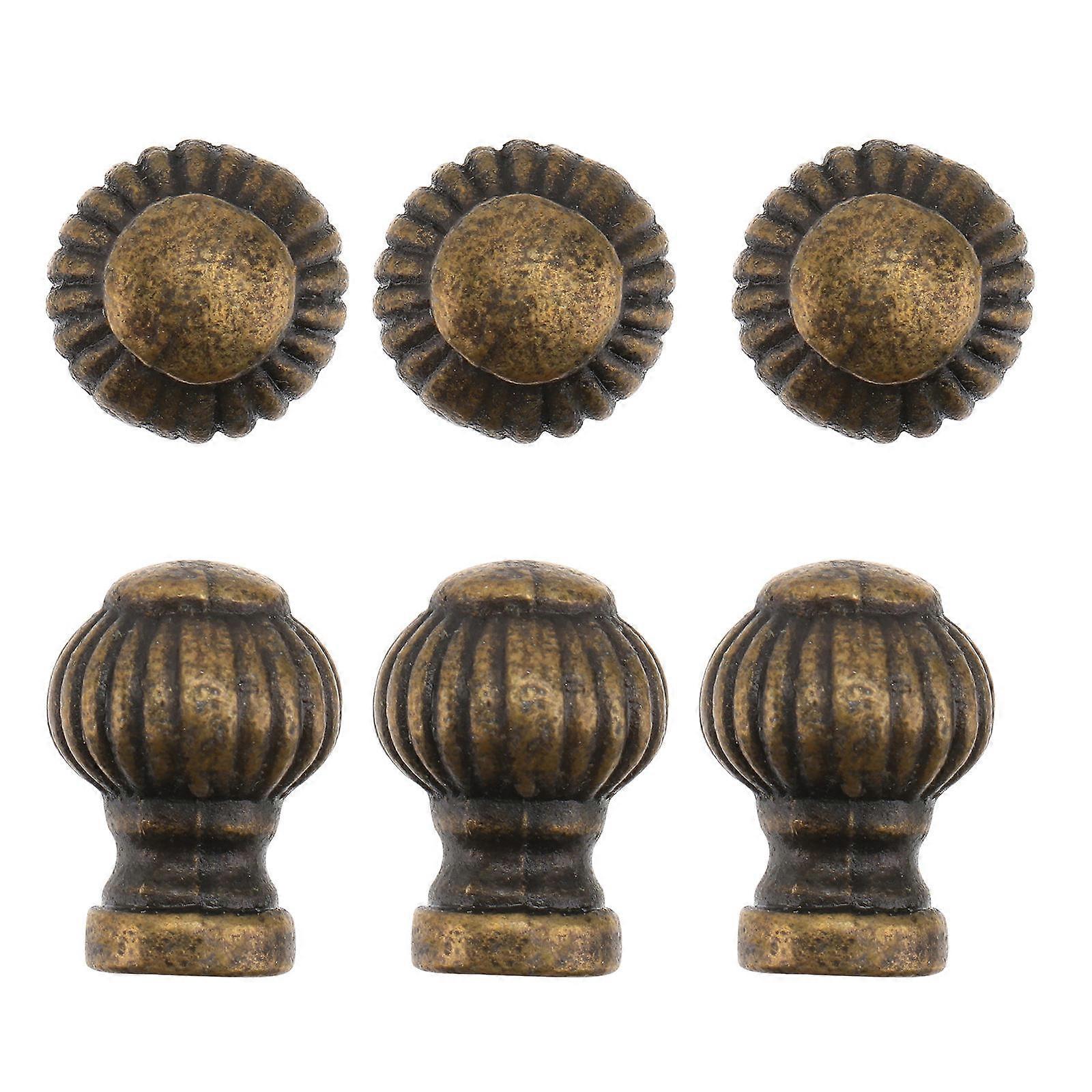 Round Pattern Zinc Alloy Pull Handles Wardrobe Door Knobs for Home Use 6Pcs