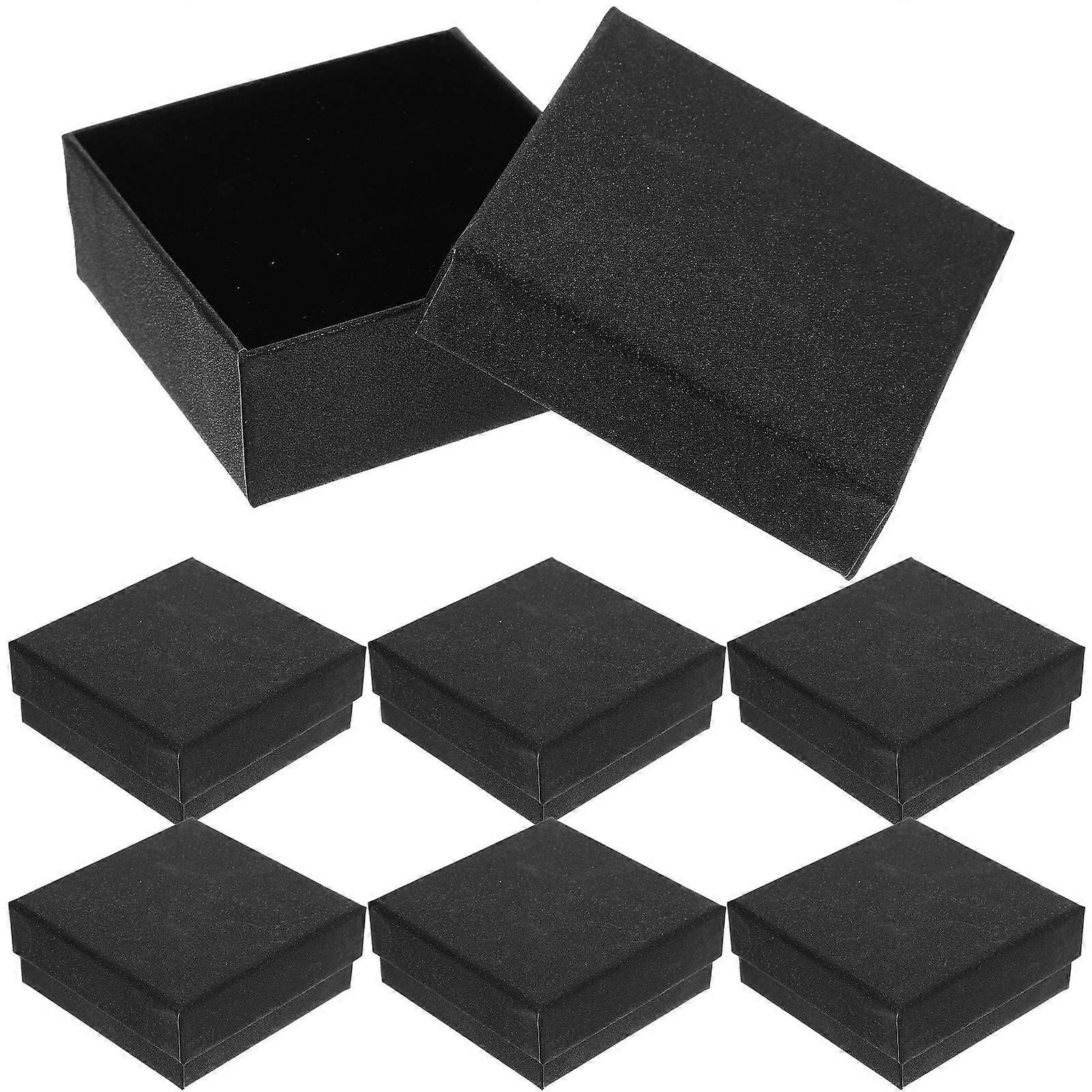 Ear Ring Packaging Boxes for Storage Use 10Pcs Black Jewelry Paper Box Set