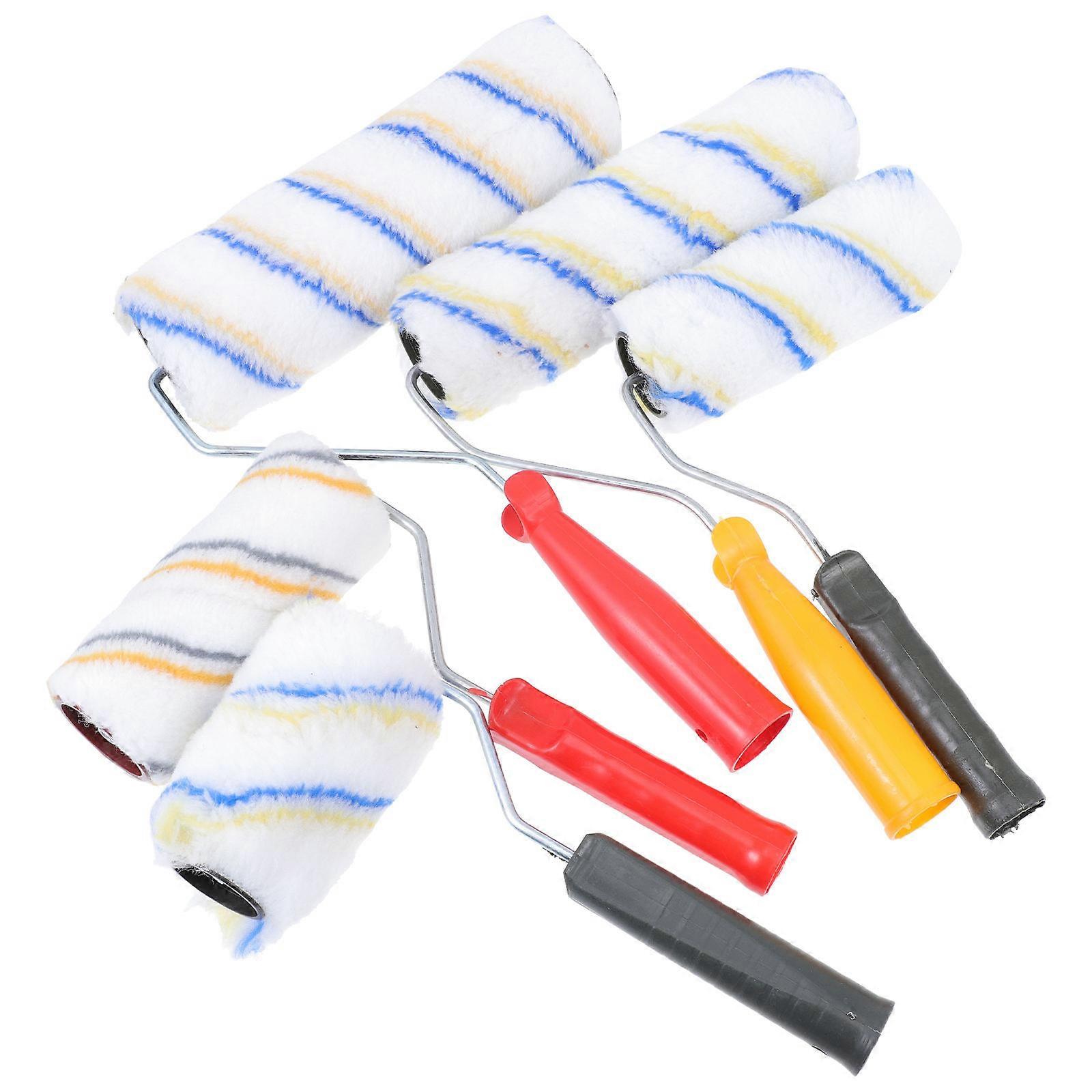 Fiber Roller Brush Painting Roller for Painting 5Pcs Portable Drawing Rollers