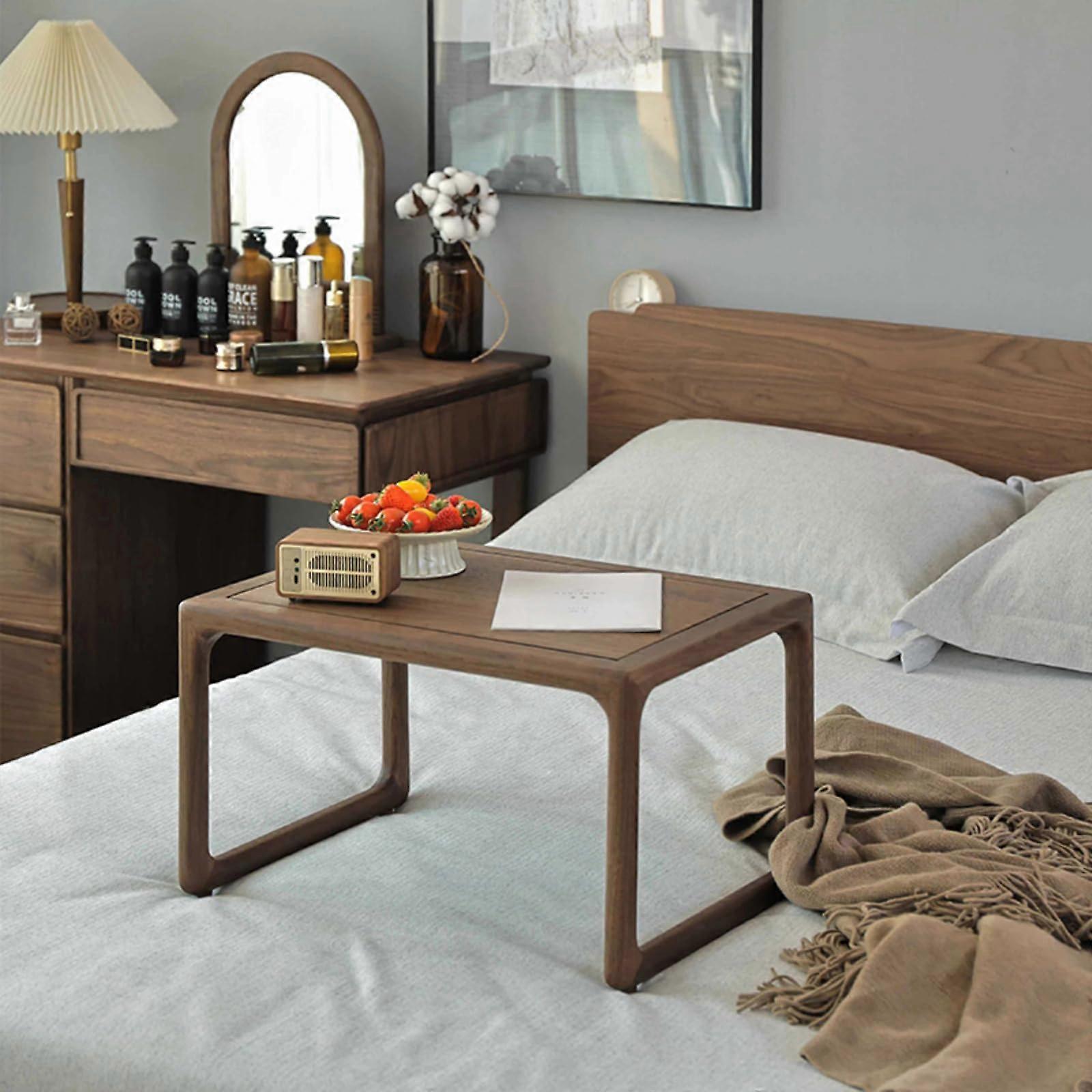 Black Walnut Japanese Tea Table Solid Wood Low Table for Tatami Bay Window Compact Design