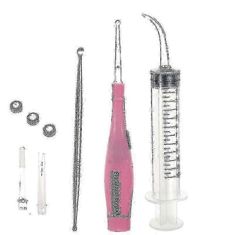 Tonsil Stone Removal Tools Set with LED Light 3 Earpicks 12cc Clean Care Kit