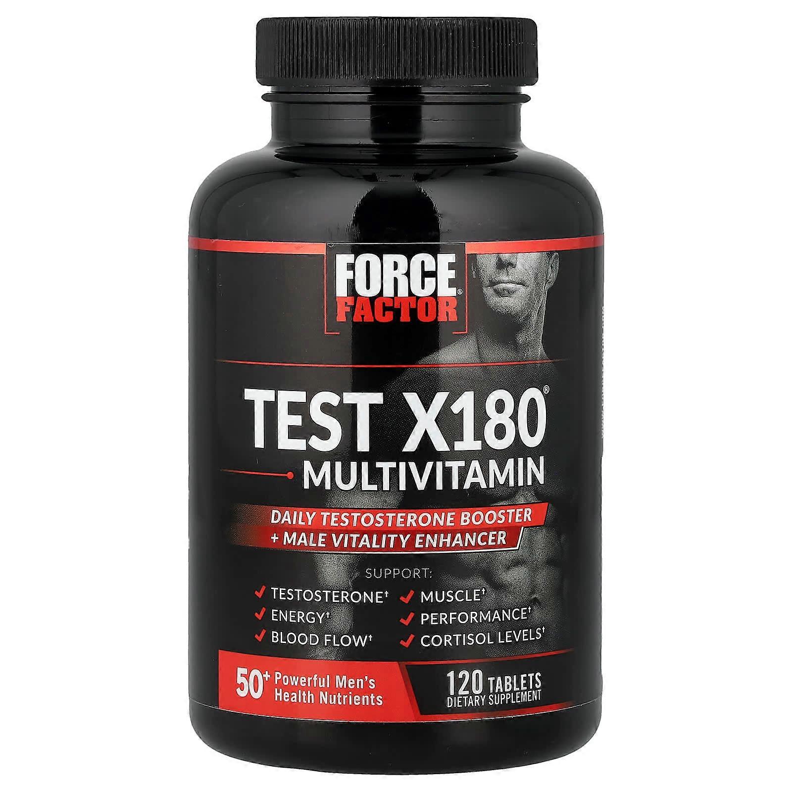 Force Factor, Test X180 Multivitamin + Testosterone Booster, 120 Tablets