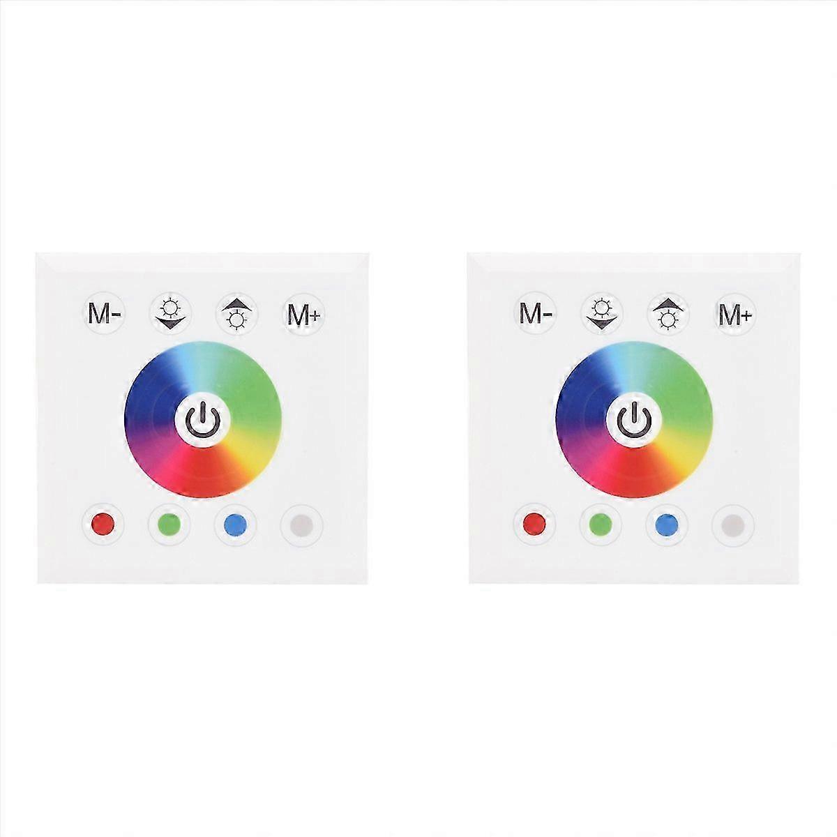 DC12V-24V RGB / RGBW Wall Mounted Touch Panel Controller Glass Panel Dimmer Switch Controller compatible with LE