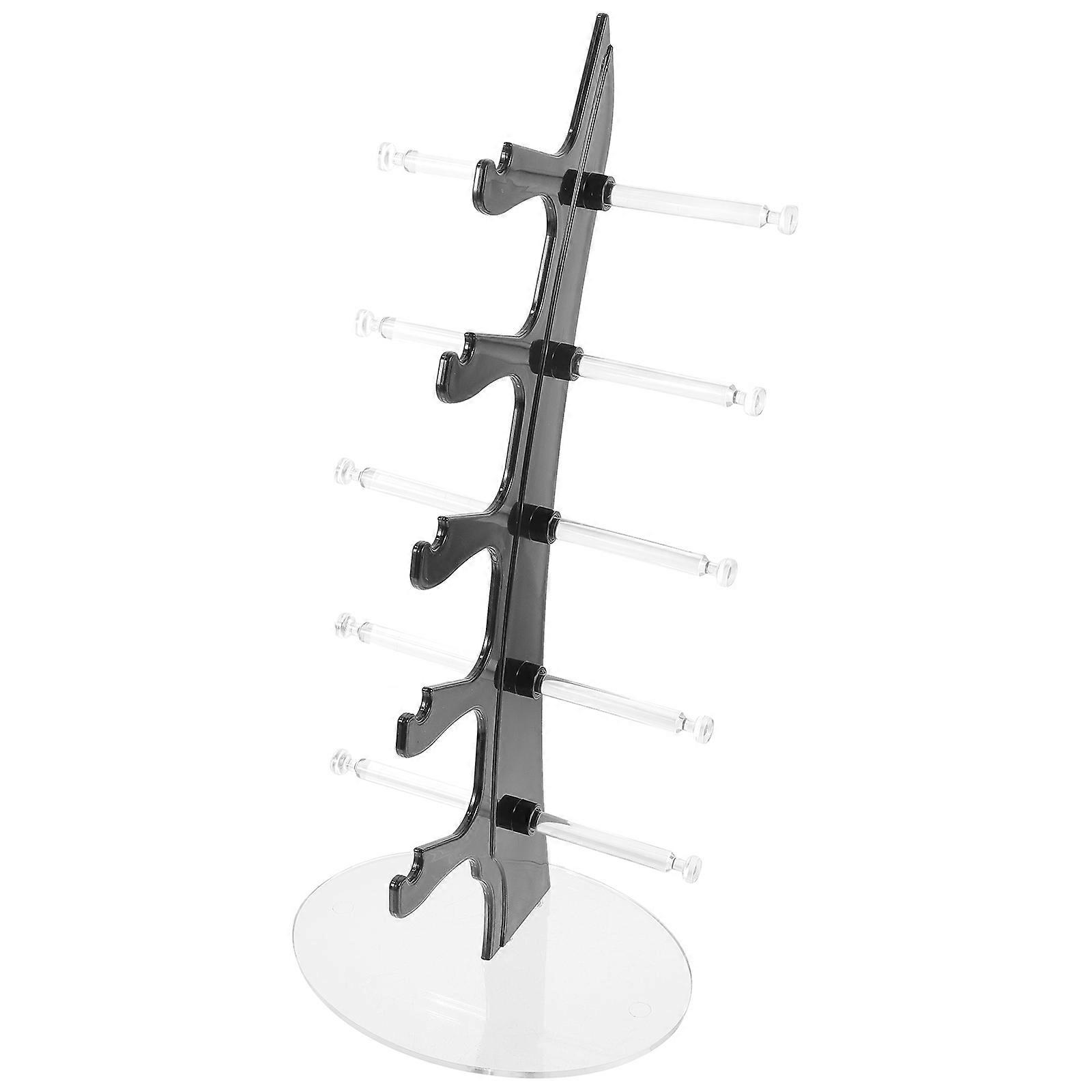 Acrylic Glasses Stand Riser for Storage with 4Pcs Multi-Tier Display Organizer