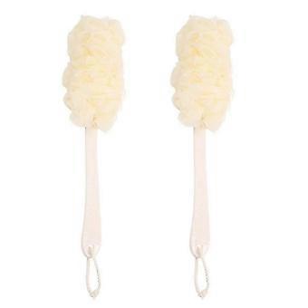 Duschrückenbürste mit langem Griff, weiche Rückenbürste aus Nylon-Netzschwamm