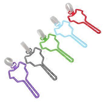 Dog Waste Bag Carrier Hands Free 5Pcs Clip-on Poop Bag Holder