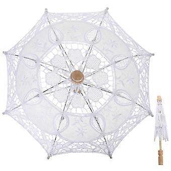 Wedding Decorative Umbrella Bride Lace Parasol Embroidery Umbrella Ornament good