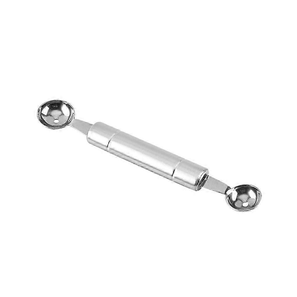 Stainless Double Head Melon Spoon Rust-proof Fruit Scoop Ice Cream Ball Spoon