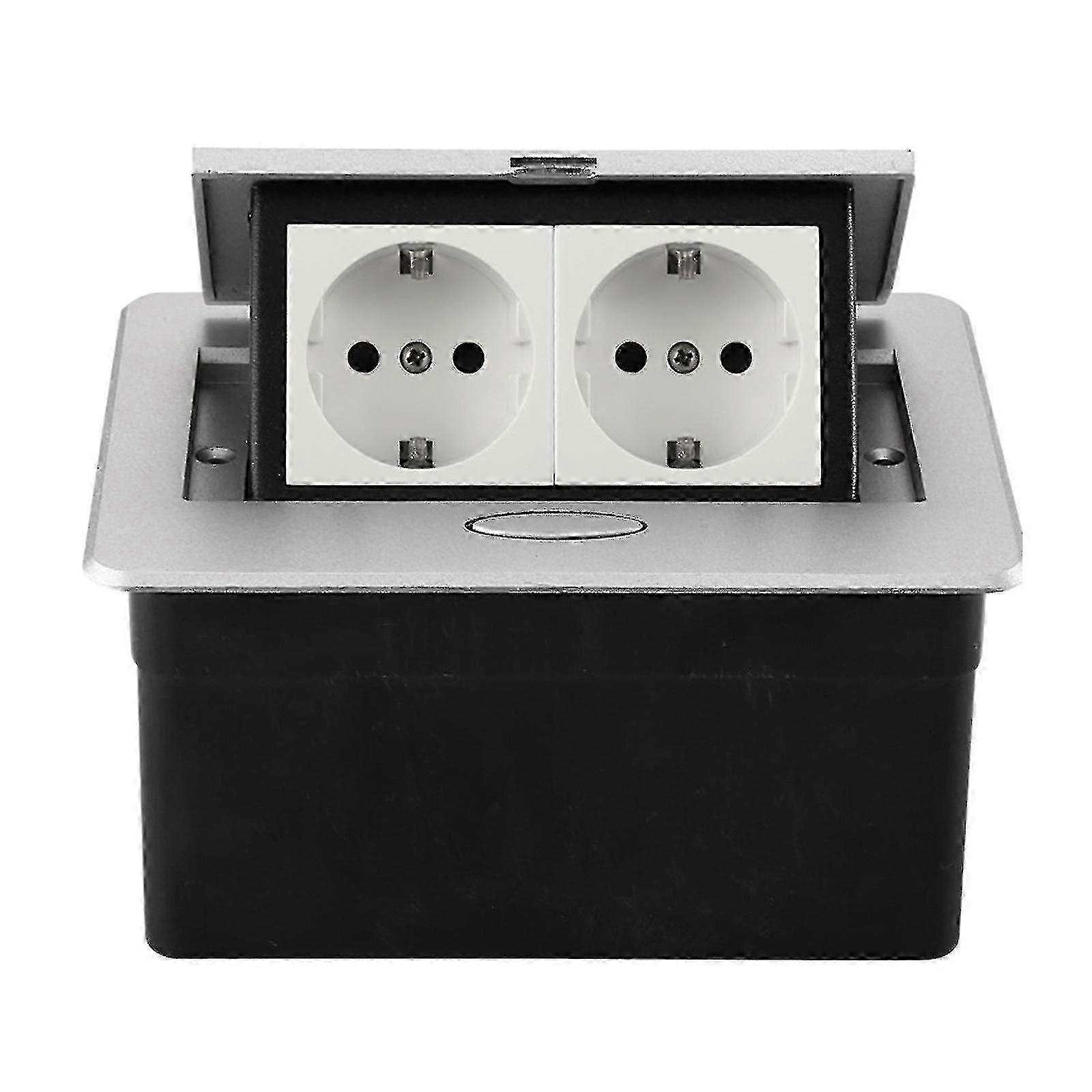 compatible with Pop Up Eu Socket 2 Way Electric Outlet Receptacle Table Desk Embedded Socket
