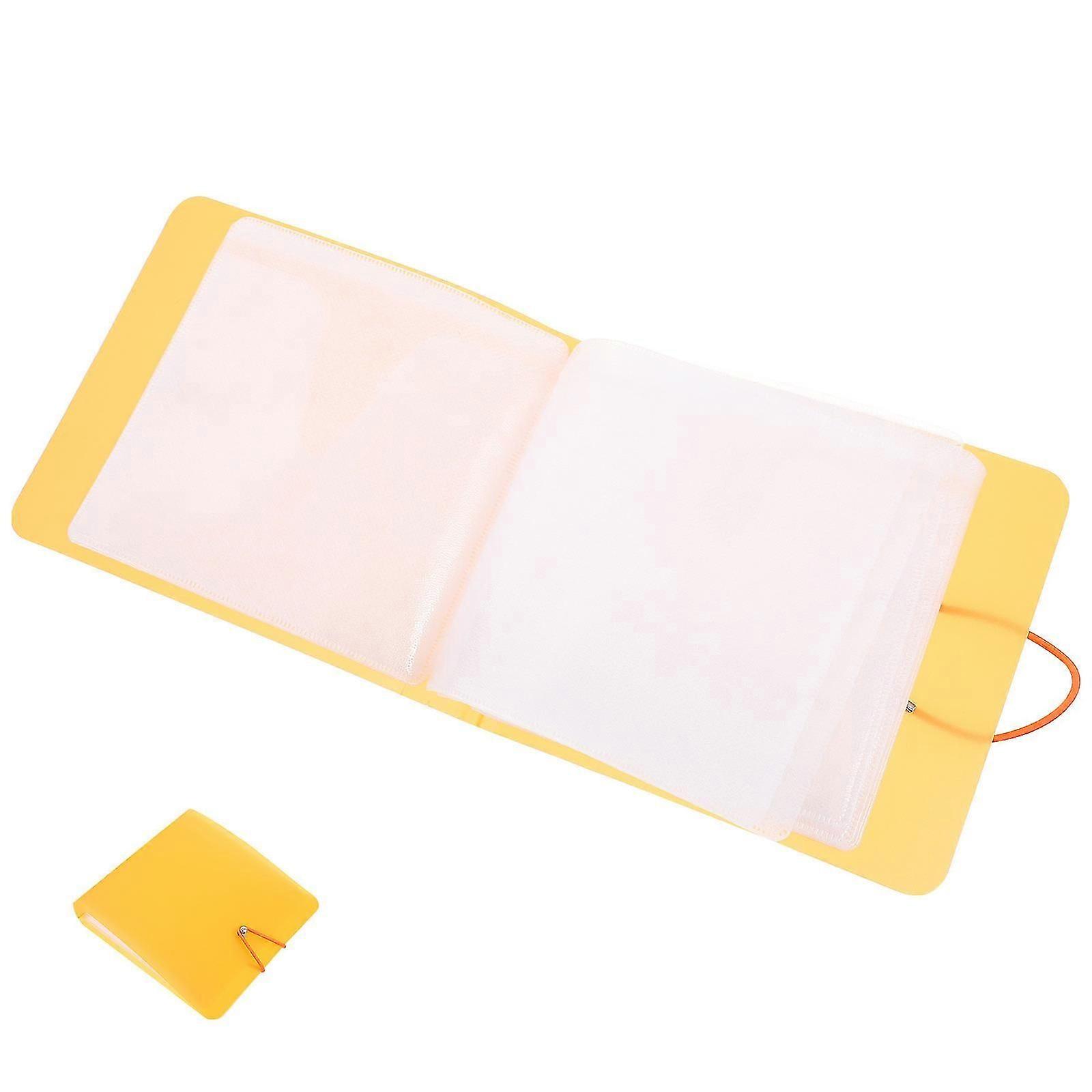 Orange Cd Binder for Storage Use with Button Closure Capacity