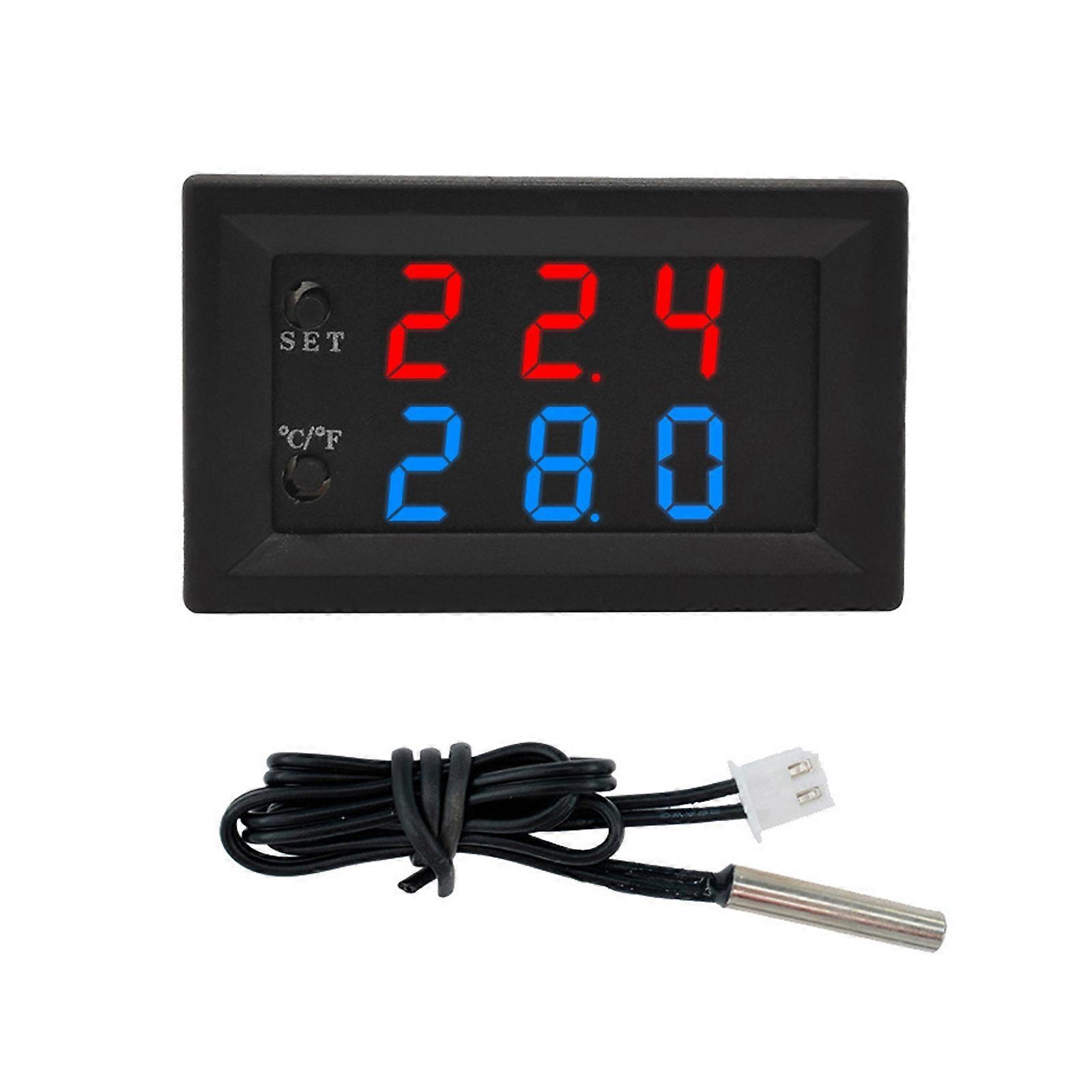 Temperature Controller Double Display Thermostat Unit Switches For Constant Temperature Control Applications Multicolor