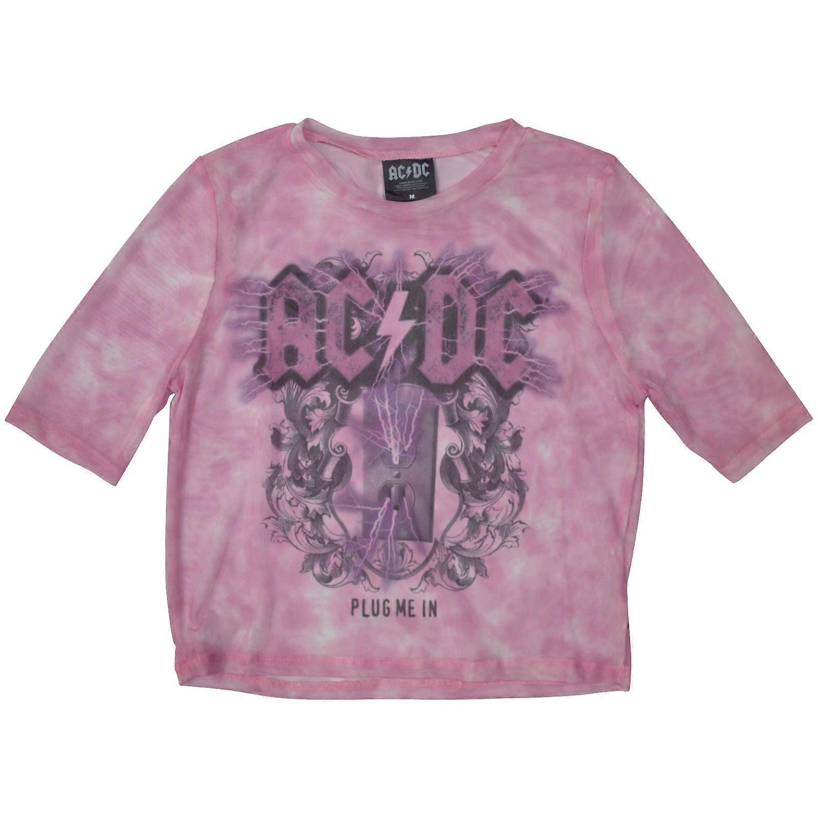 AC/DC Ladies Crop Top: Plug Me In