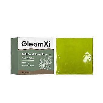 Rosemary Solid Hair Conditioner Soap 100g, Natural Plant Formula Hair Care Bar, Deep Nourish Dry Damaged Strands to Boost Shine, Make Hair Soft Silky 