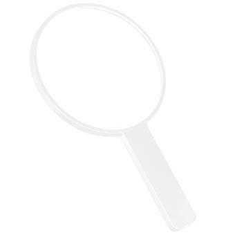 Håndholdt kompakt spejl runde makeup spejl med håndtag til hjemmerejser