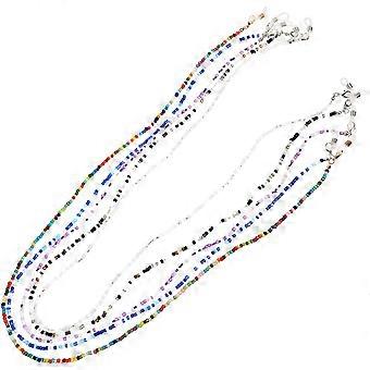 5pcs Eyeglass Chains Anti-lost Mask Lanyards Mask Glasses Beaded Chain Sunglasses Holder