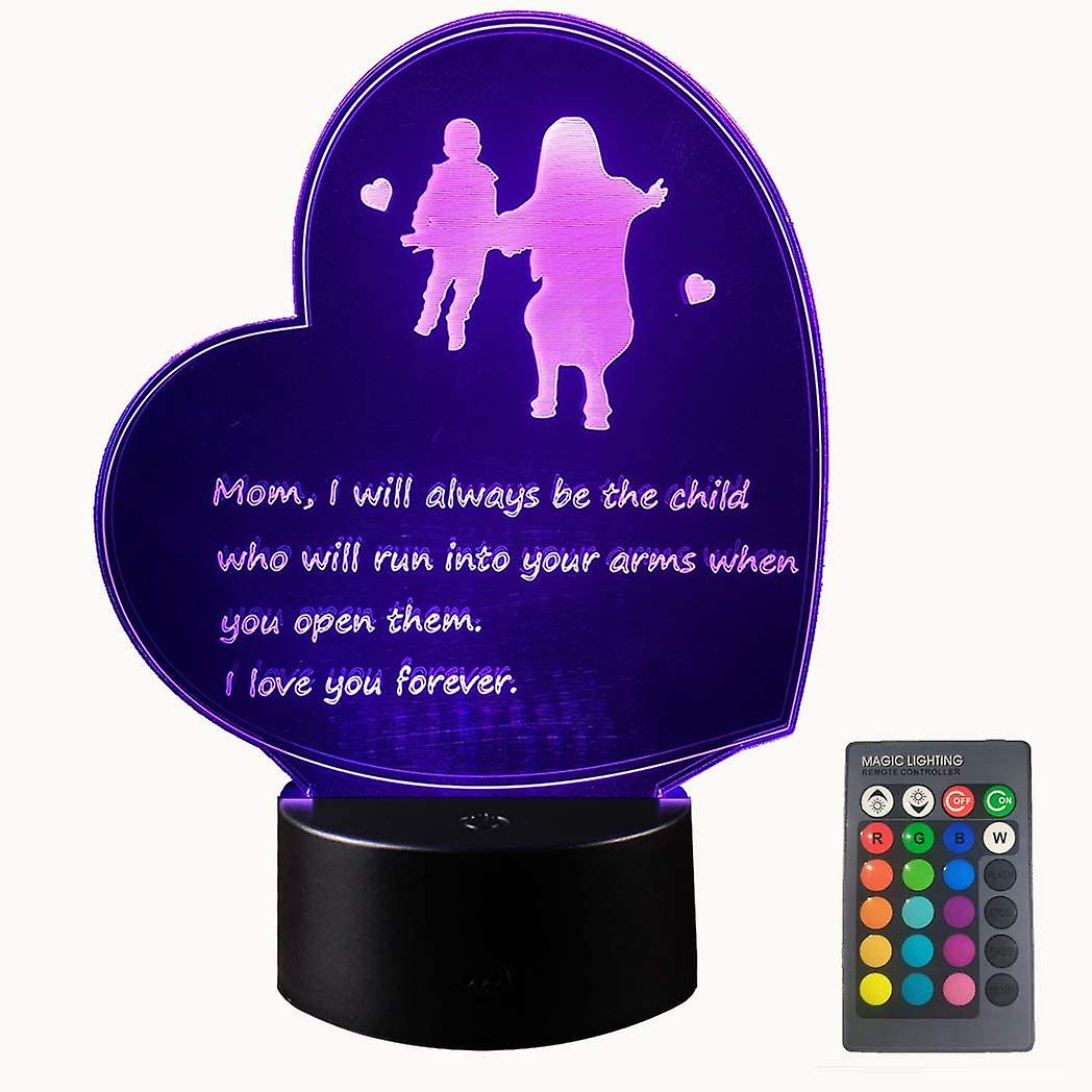 Regali Personalizzati Per La Mamma, Cornice Per Foto Con Luce Notturna A Led, Luce Notturna Con Targa Acrilica Personalizzata, Regalo Per La Festa Della Mamma, Regalo Di Compleanno Per La Mamma Da