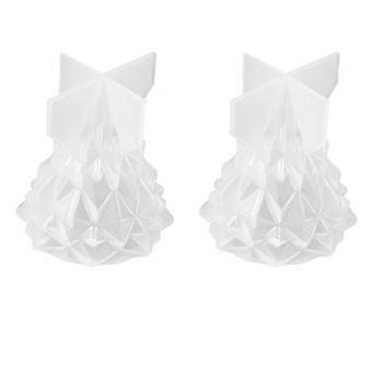 2 Stück 3D-Silikonform für Weihnachtsbäume, Mini-Weihnachtsbaumform aus Harz, DIY-Ornamente, dekorative Silikonform für Feste und Partys