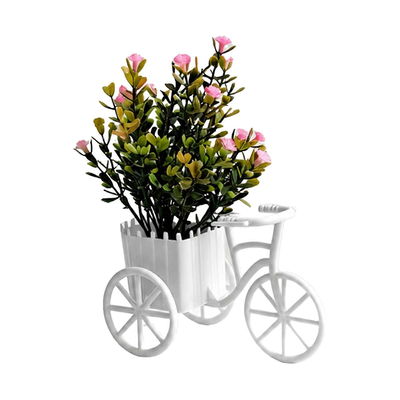 Simulated Small Flowers - Desktop Display with Trolley