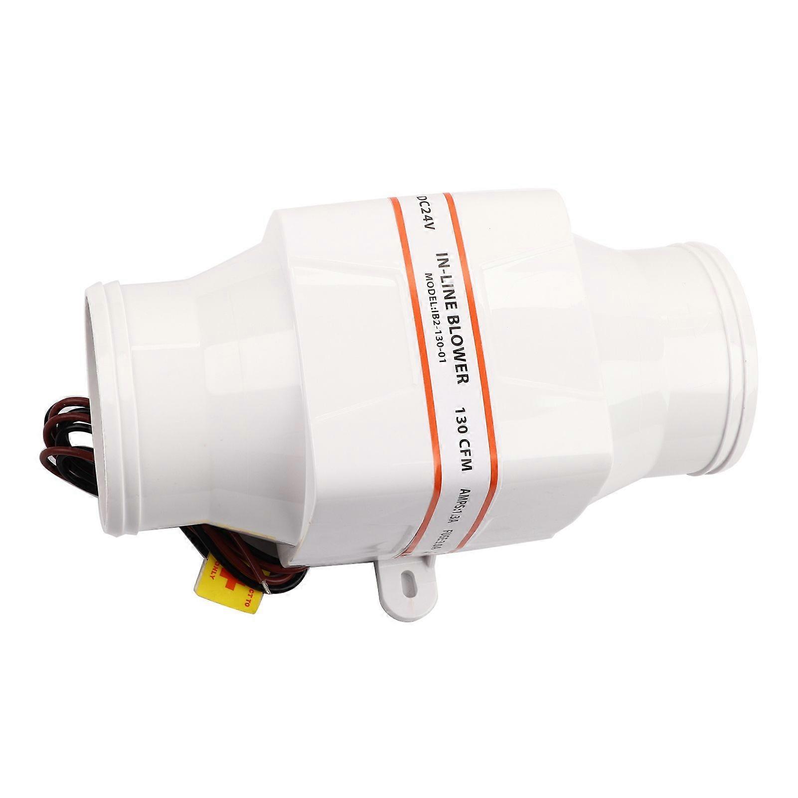 Ventilador de ventilação silencioso de 3 polegadas em linha para barcos e iates (24 V)
