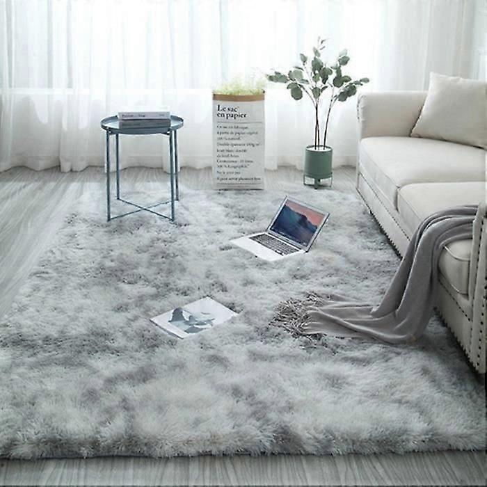 Shaggy Yoga Mat - Extra Soft Microfiber - Light Grey - 50x160cm