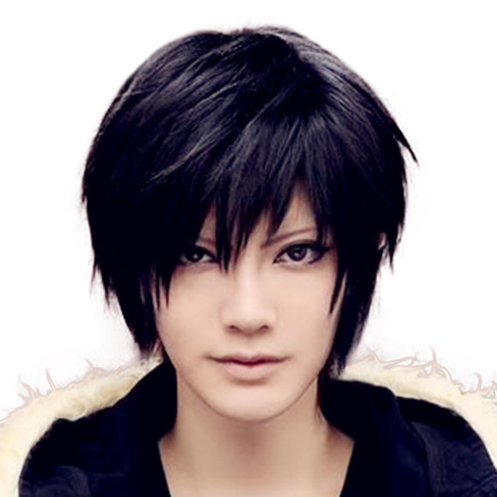 Peluca Negra Hombre Cosplay Corto