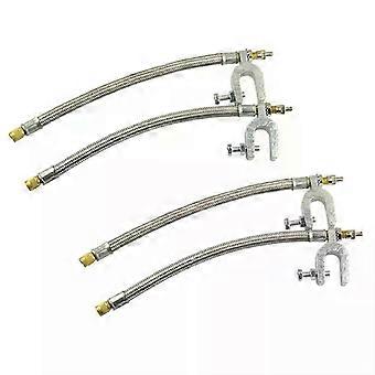 4 Pcs Tyre Tire Inflation Valve Stem Extention Converter Hose Fit For  Car RV Van