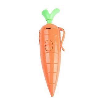 Carrot Voice Recorder Pen Toy for Kids - 20 Seconds Recording, Replaceable Ink Pen, Cute Novel Design -N