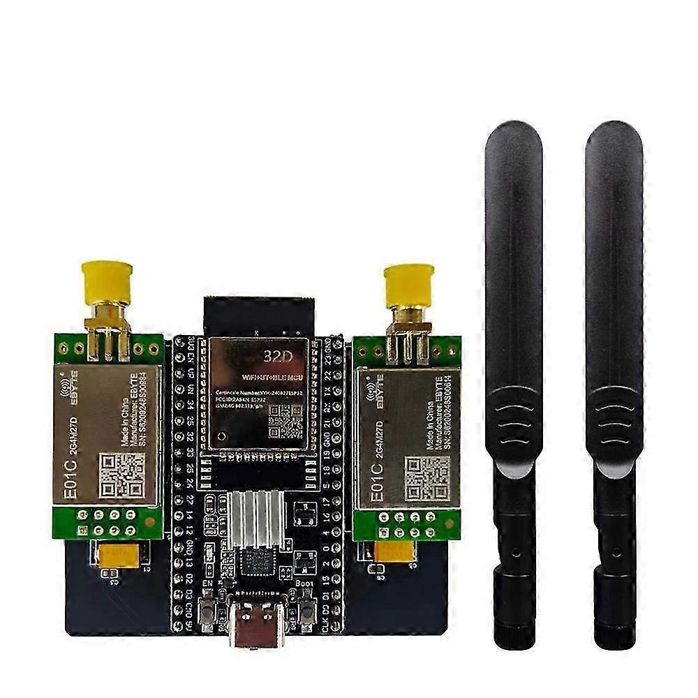 ESP32 DevKitC + NRF24L01 PA LNA 2.4GHz Module Development Board Bluetooth WiFi Communication Protocol Development