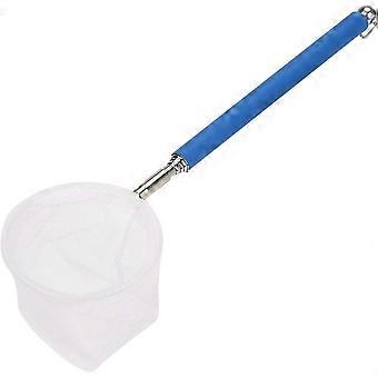 Fish Shrimp Skimming Net Adjustable Mini Fish Aquarium Fishing Net (blue Round Net)