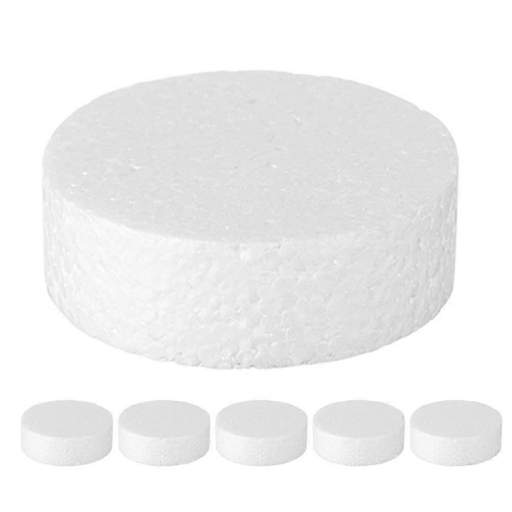 Polystyrene Foam Circles | 6Pcs White Lightweight Discs for DIY Craft Projects