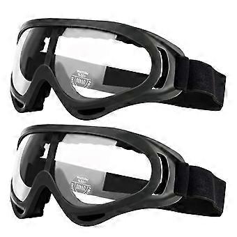 Kids Safety Goggles 2 Pack UV400 Eye Protection Windproof Adjustable Fit for Foam Blaster Play