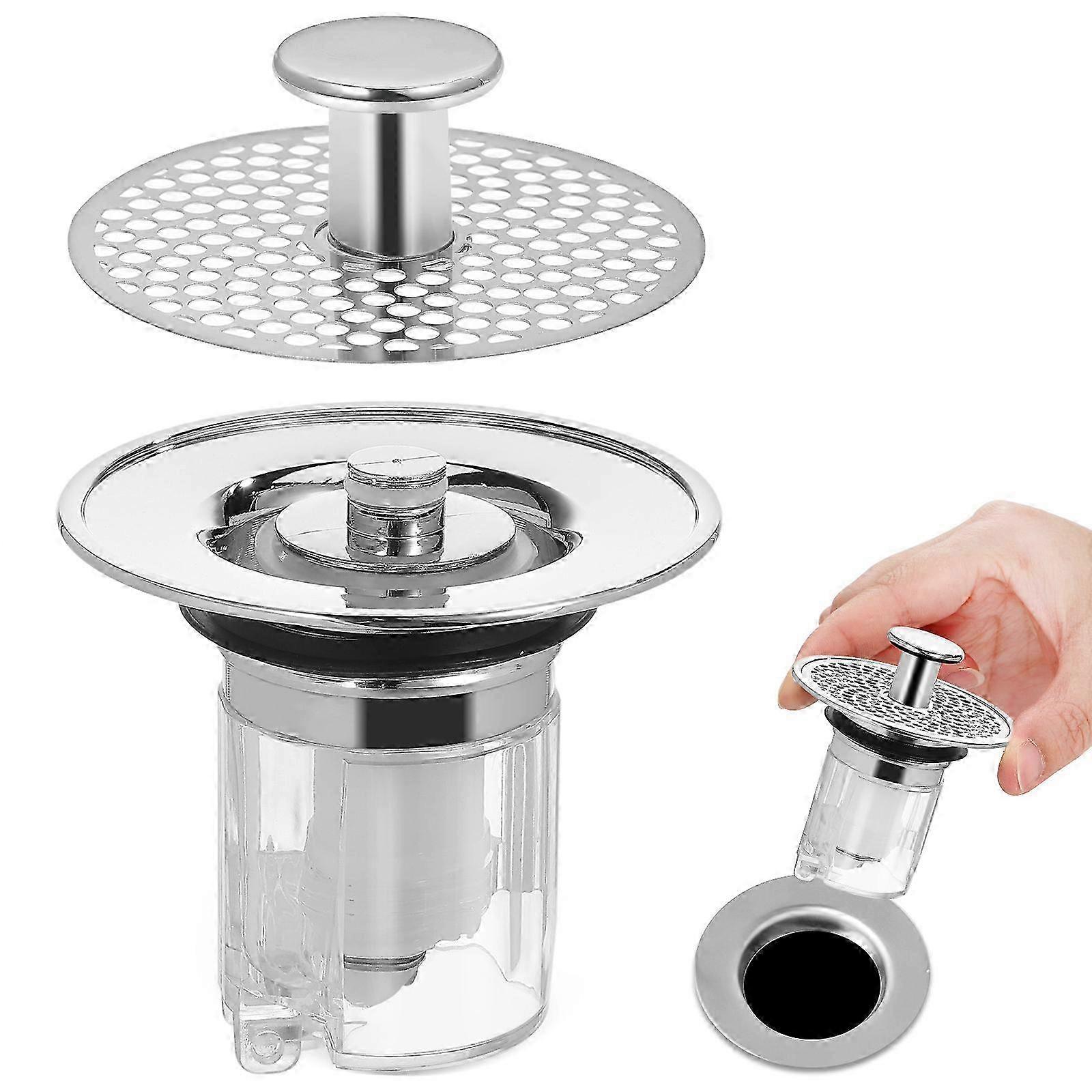 Bathroom Sink Drain Strainer Compatible with Filtered Drain