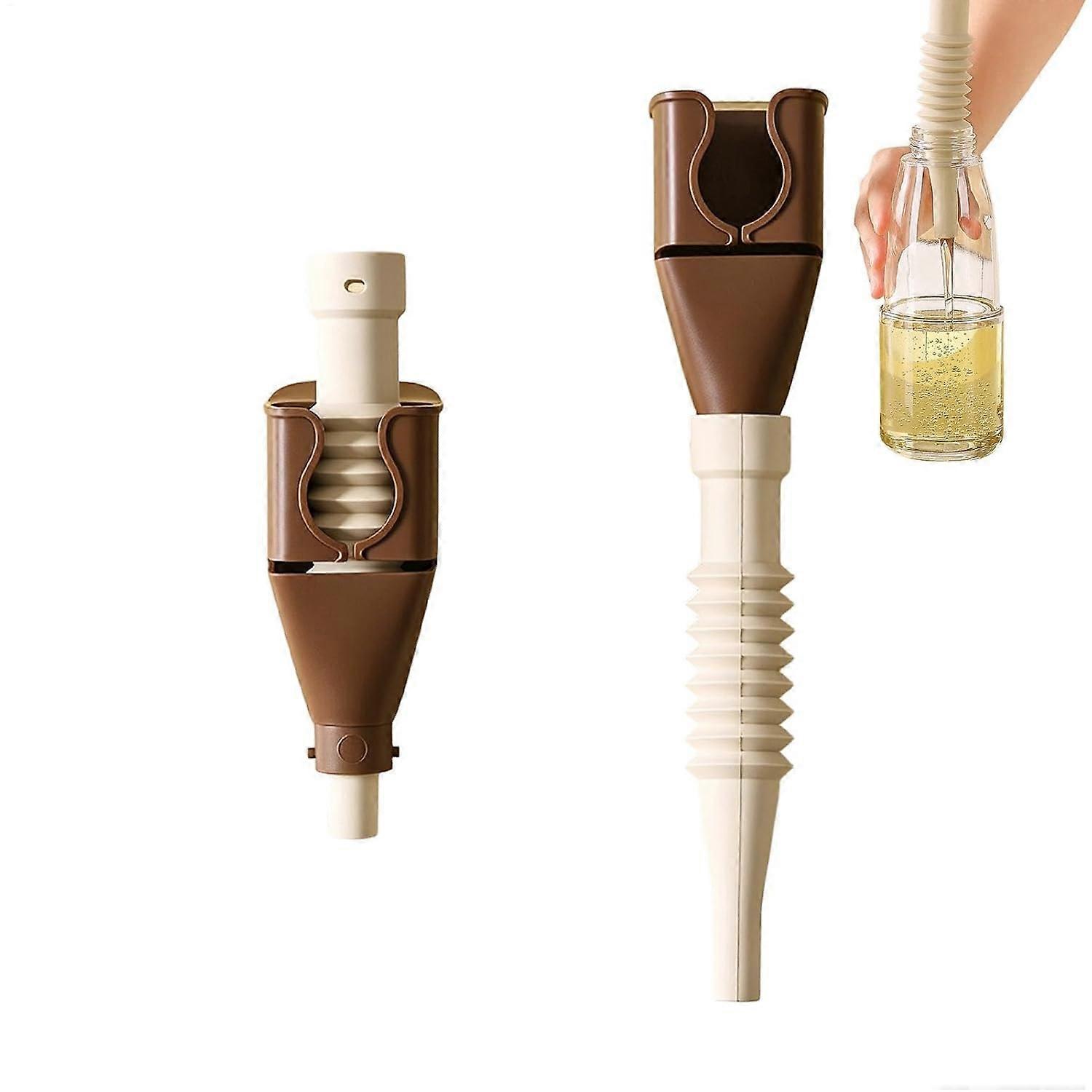 Flexible spout funnel, extendable liquid tool, adjustable, compact sil
