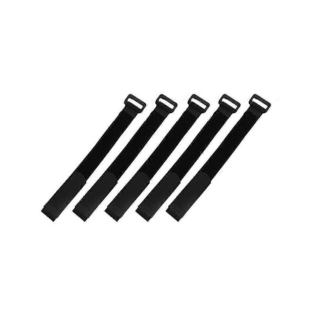 5pcs/set Durable And Lightweight Nylon Reverse for Buckle Strap Items Easily Black Hook And Loop Strap WS