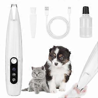 Elektrischer Tierhaartrimmer für Hunde und Katzen, wiederaufladbarer, kabelloser Haarschneider mit Präzisionsklingen, USB-Ladefunktion