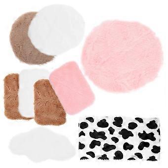 9Pcs Dolls House Miniature Carpet Mini Floor Mat Miniature Rugs Mini House Accessory (Random Color)