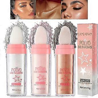 3 Pack Polvo De Hadas Fairy Highlight Patting Powder Highlighter Body rozjaśnia naturalny trójwymiarowy puder do policzków do twarzy