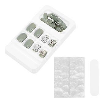 24pcs Short Press on Nails Detachable False Nail Fake Nails Tips for Women