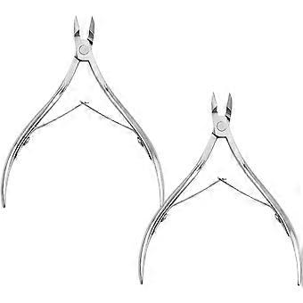 2 Pcs Professional cuticle trimmer, Cuticle Nippers Cuticle Cutter – Stainless Steel Cuticle Nippers with Pointed Blades – Essential Nail Tools for Ma