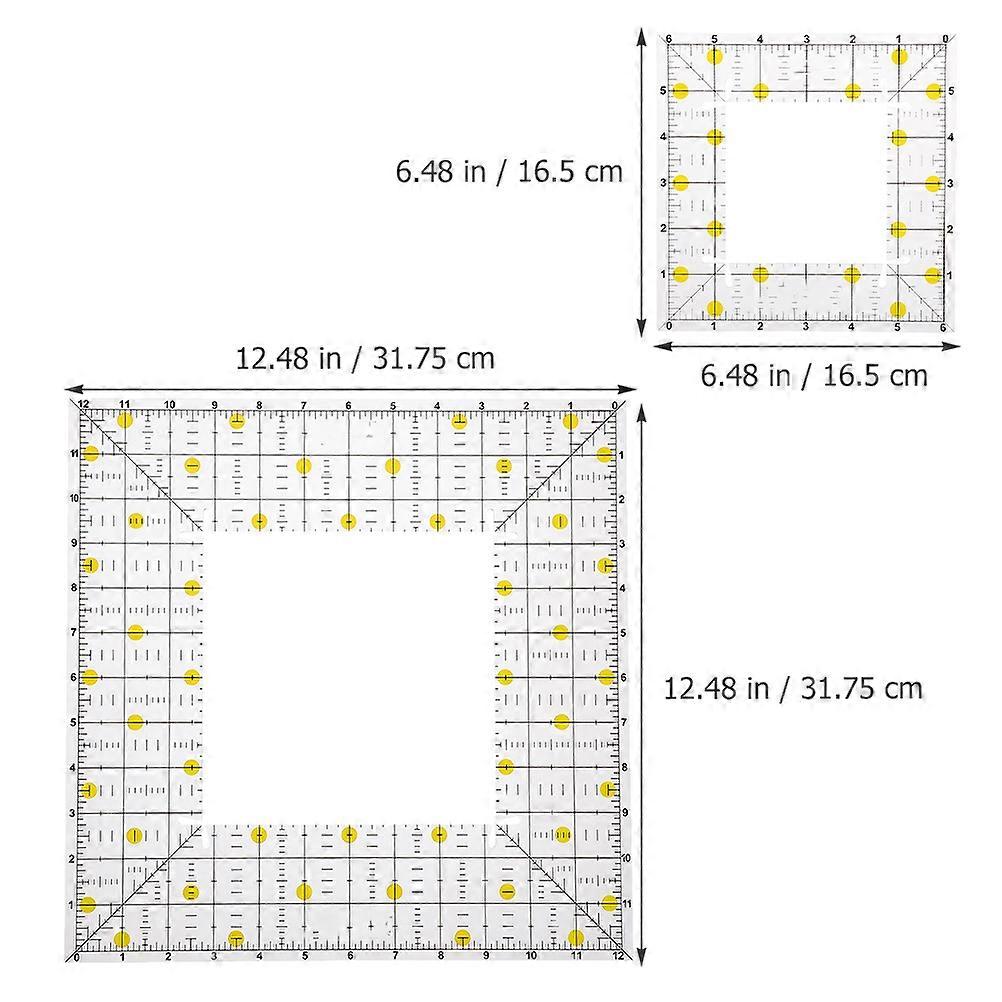 2pcs Patchwork Ruler Quilting Cutting Ruler Patchwork Cutting Template Sewing Supply