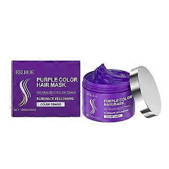Masque capillaire violet à la kératine pour une couleur vibrante, nourrissante, un contrôle des frisottis et une brillance