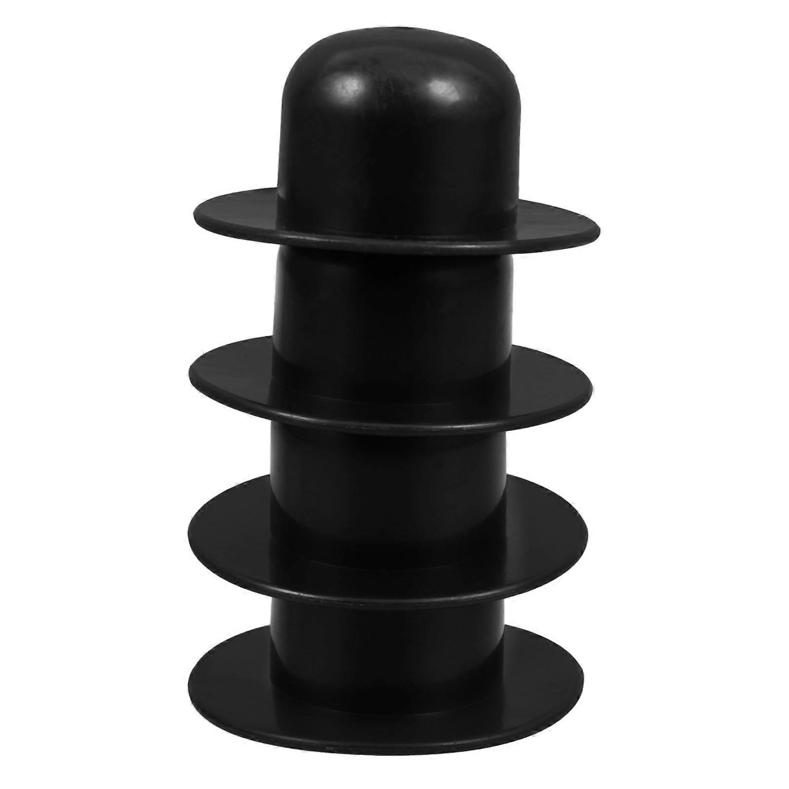 Plastic Pool Strainer Hole Plug for Pool 12Pcs Durable Black PVC Construction